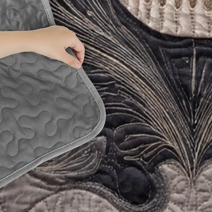 Shineful Quilt 3-Piece Set Rose of the Silent Skull