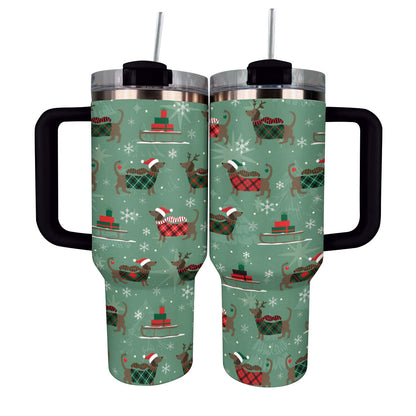 Shineful Tumbler Merry Dachsmas