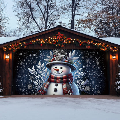 Shineful Garage Door Banner Decoration Winter Smile