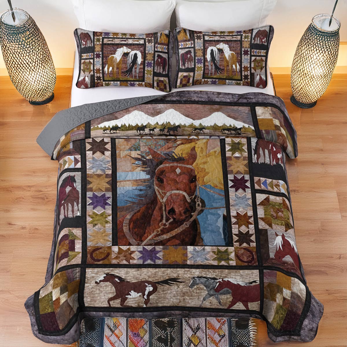 Shineful All Season Quilt 3-Piece Set Wild Spirit