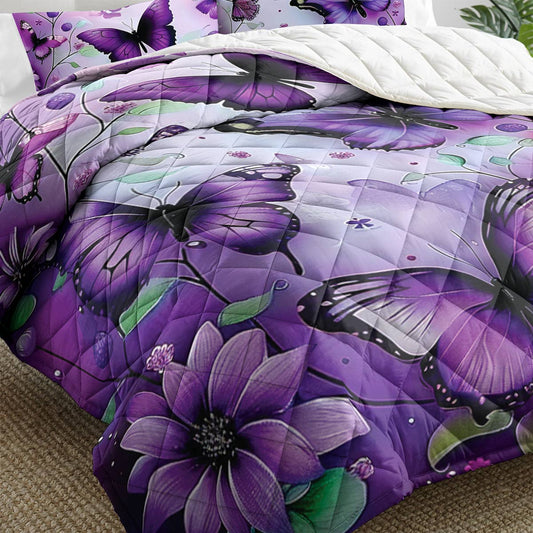 Shineful Mysterious Butterflies - All Season Quilt 3-Piece Set