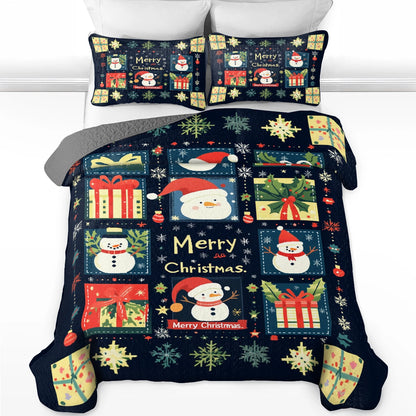 Shineful All Season Quilt 3-Piece Set Jolly Christmas