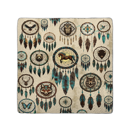 Shineful All Season Quilt 3-Piece Set Native Spirits Dreamcatcher