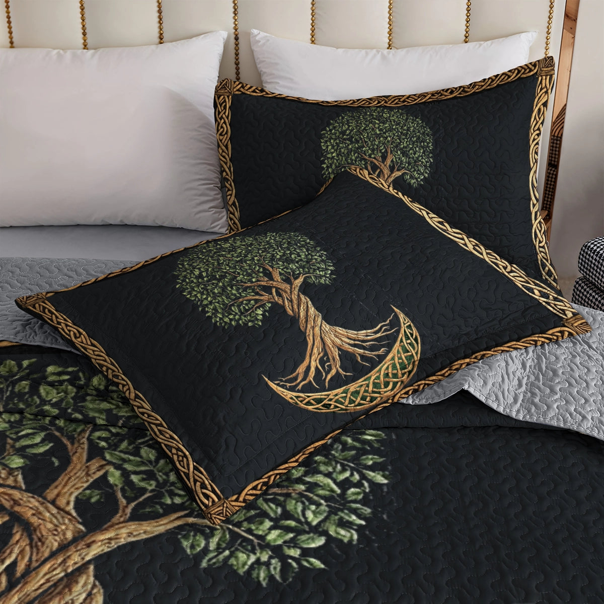Shineful All Season Quilt 3-Piece Set - Irish Celtic Tree of Life