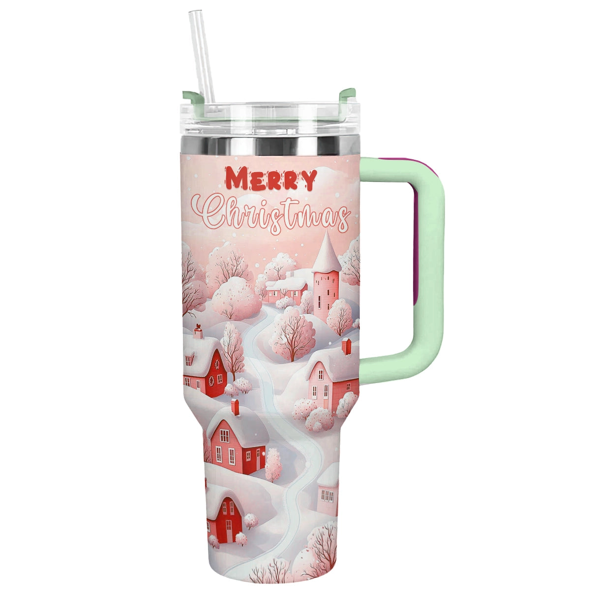 Shineful Tumbler Merry Christmas Village