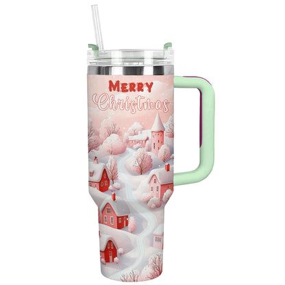 Shineful Tumbler Merry Christmas Village