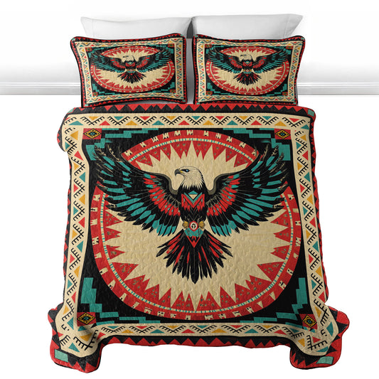 Shineful All Season Quilt 3-Piece Set Eagle Spirit