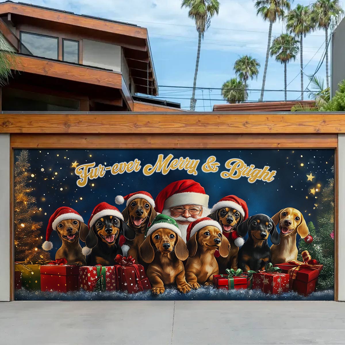 Shineful Garage Door Banner Decoration - Fur-ever Merry & Bright