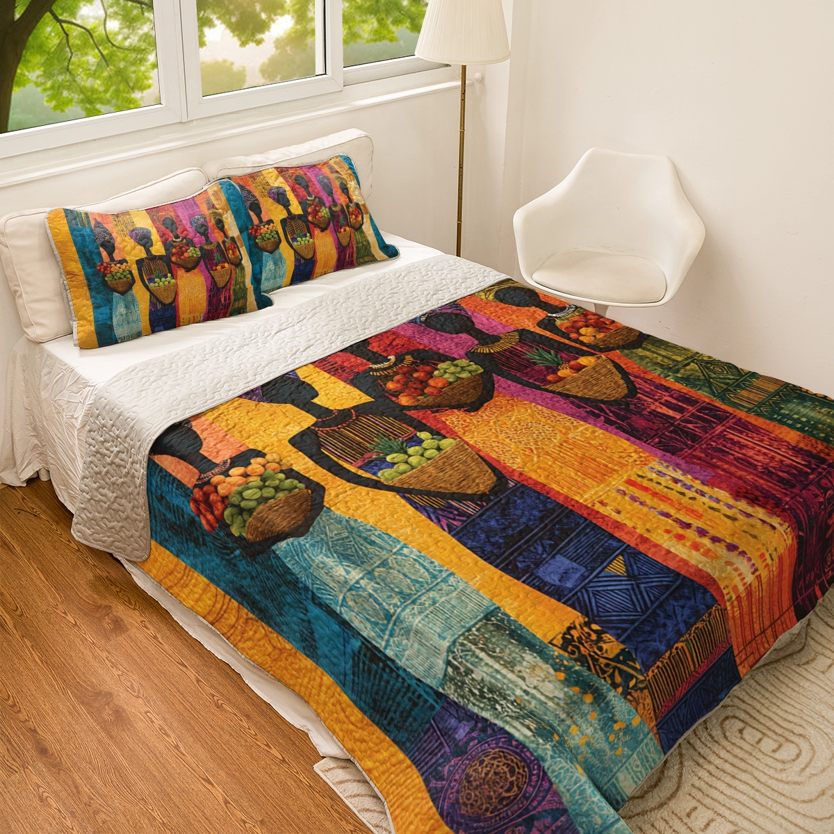 Shineful All Season Quilt 3-Piece Set Traditional Black Women