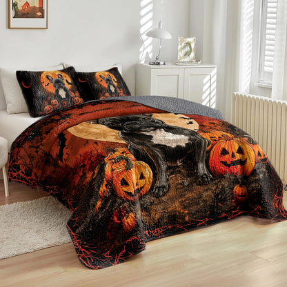 Shineful All Season Quilt 3-Piece Set - Spooktacular Frenchie Halloween