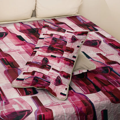 Shineful All Season Quilt 3-Piece Set Wine Lovers’ Dream