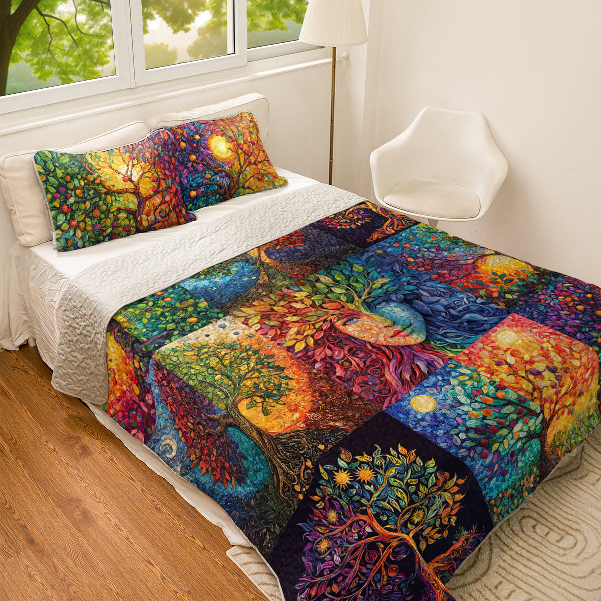Shineful All Season Quilt 3-Piece Set Life Tree Harmony