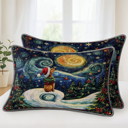 Shineful Quilt 3-Piece Set Starry Christmas Pup