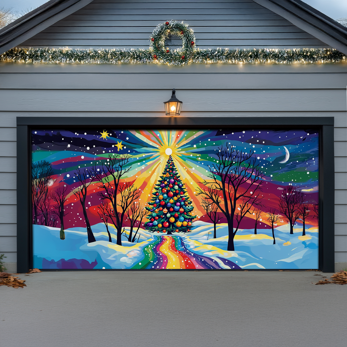 Shineful Garage Door Banner Decoration - Radiant Holiday Wonderland