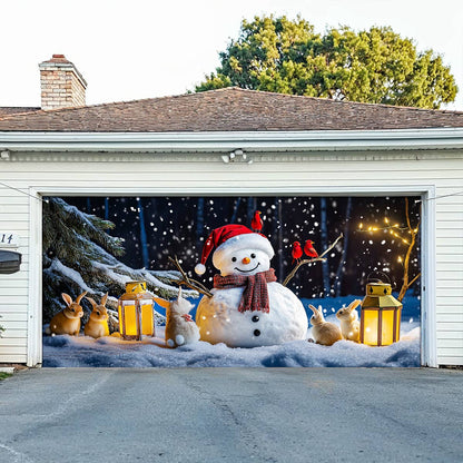 Shineful Garage Door Banner Decoration Winter Night
