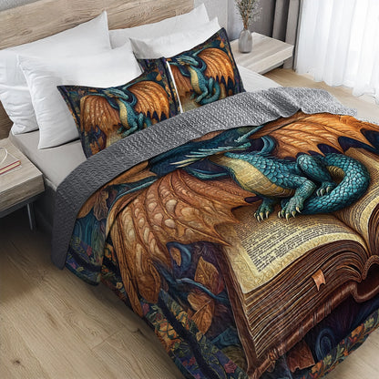 Shineful All Season Quilt 3-Piece Set - Dragon's Wisdom