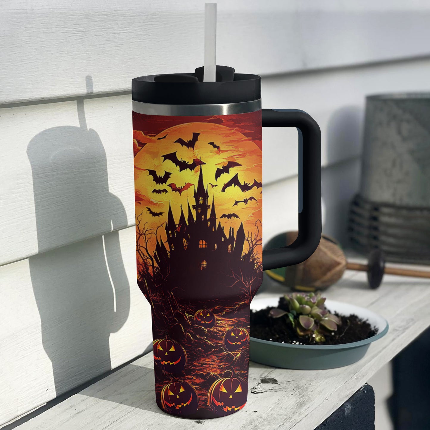 Shineful Tumbler Halloween Haunted Castle