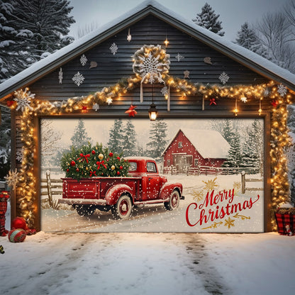 Shineful Garage Door Banner Decoration Christmas Farm