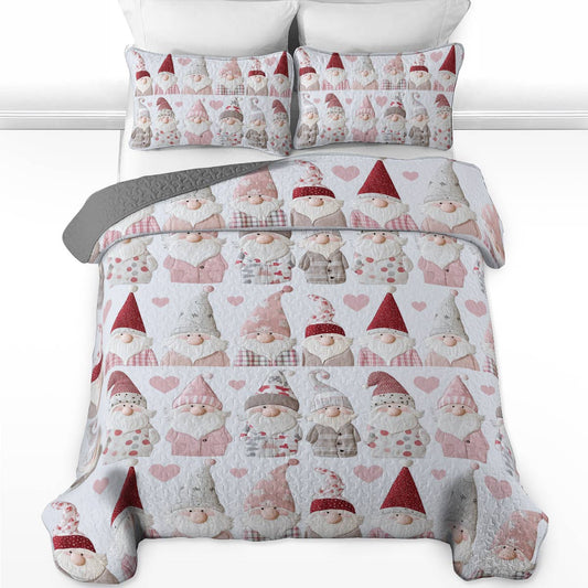 Shineful All Season Quilt 3-Piece Set Pretty Gnomes