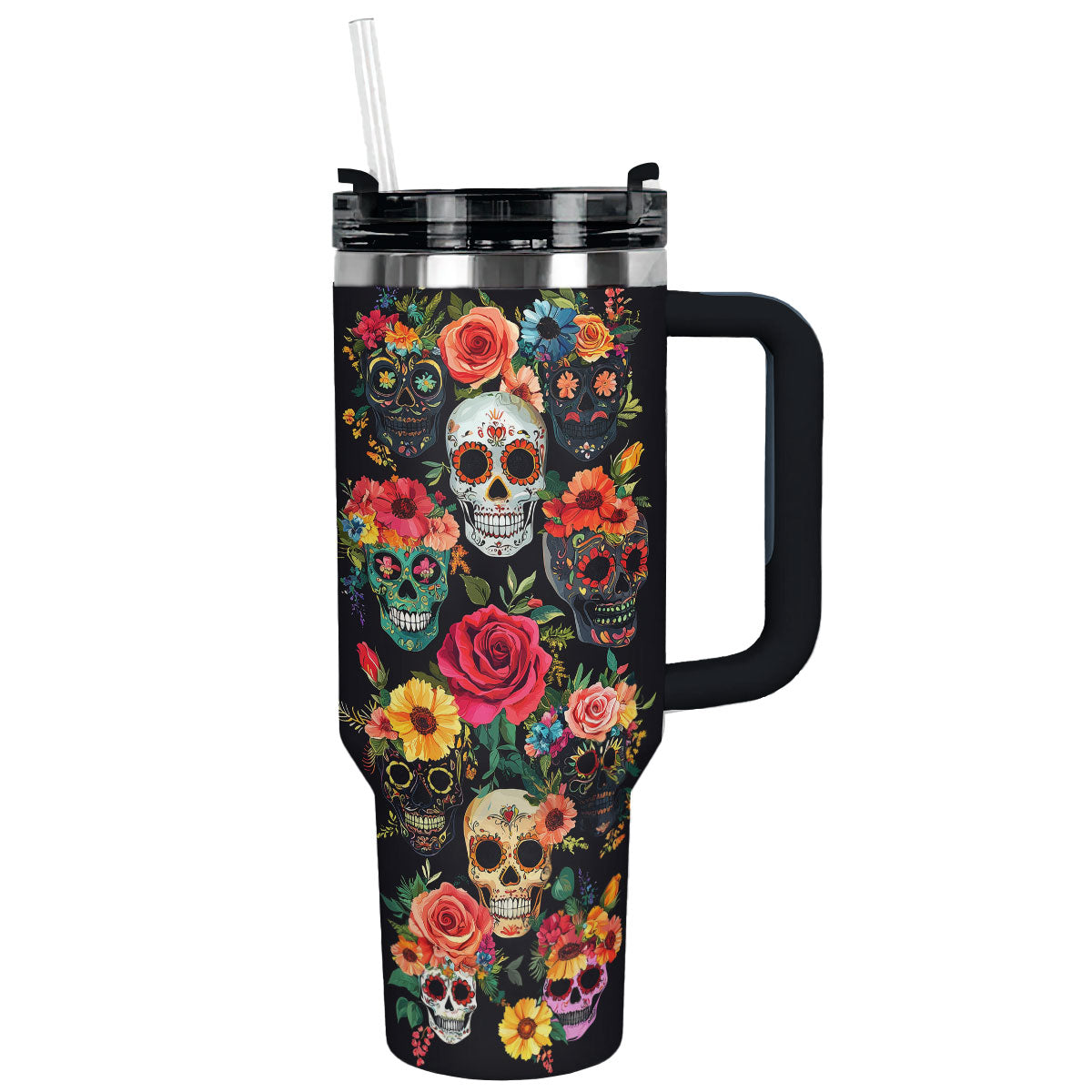 Shineful Tumbler - Floral Fiesta Skull