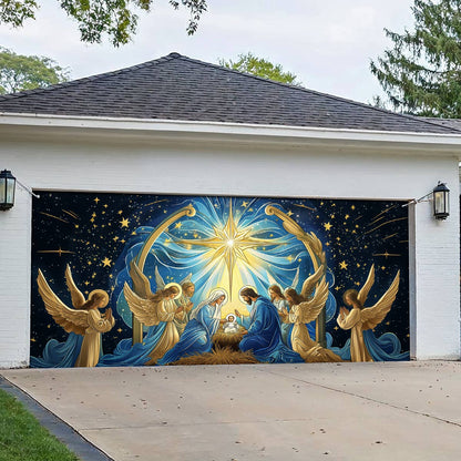 Shineful Garage Door Banner Decoration Sacred Moment
