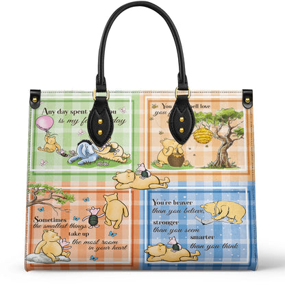 Shineful Leather Bag Winnie the Pooh Patchwork Bliss