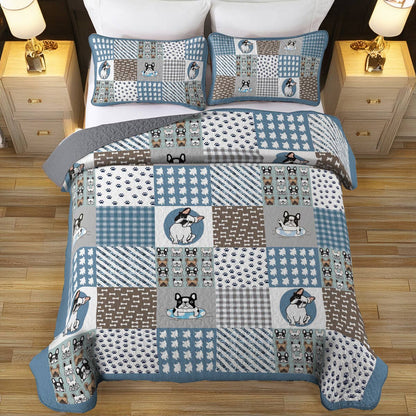 Shineful All Season Quilt 3-Piece Set Frenchie Fun