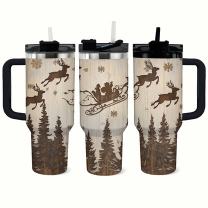 Shineful Glossy Tumbler Winter Sleigh Ride