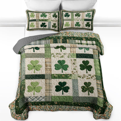 Shineful All Season Quilt 3-Piece Set Green Haven