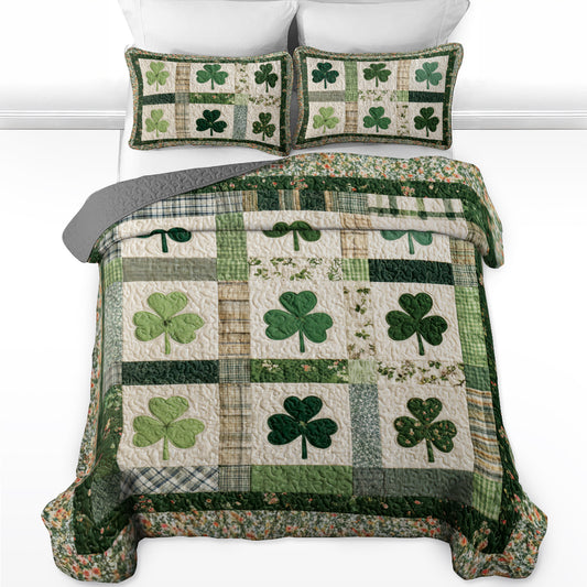 Shineful All Season Quilt 3-Piece Set Green Haven