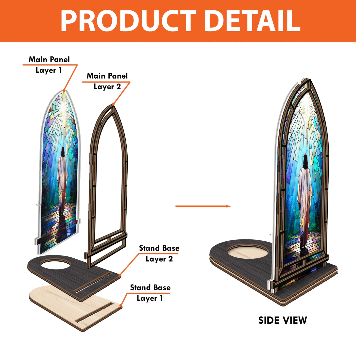 Shineful Suncatcher Candle Holder Walk With Him