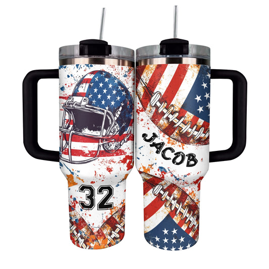 Shineful Tumbler Personalized All-American Football Victory