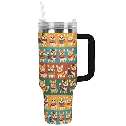 Shineful Tumbler Royal Corgis Christmas