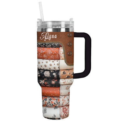 Shineful Tumbler Personalized Vintage Fabric Collection