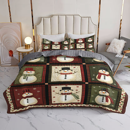 Shineful All Season Quilt 3-Piece Set Christmas Snowy Crews