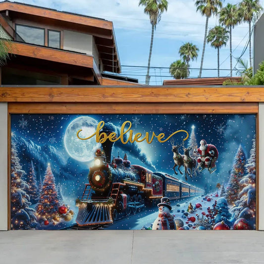 Shineful Garage Door Banner Decoration Christmas Magic