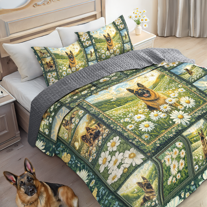 Shineful All Season Quilt 3-Piece Set Shepherd Daisy Dream