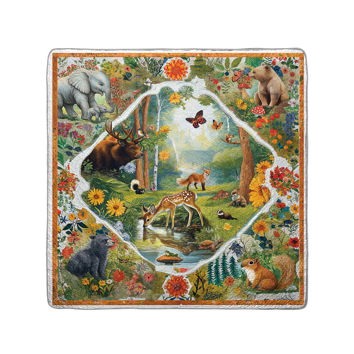 Shineful All Season Quilt 3-Piece Set Enchanted Woodland Senerity
