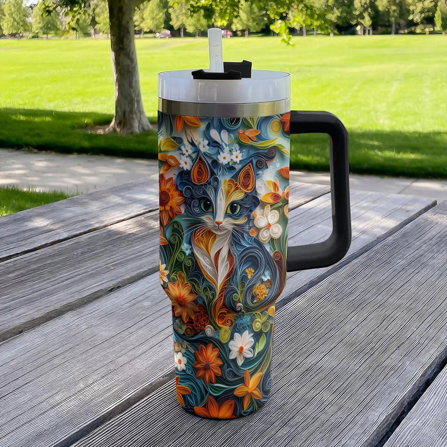 Shineful Tumbler Enchanted Quill Cat