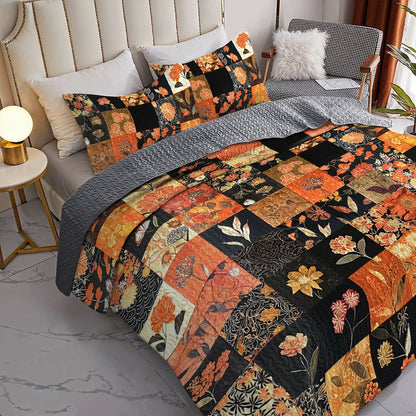 Shineful All Season Quilt 3-Piece Set Fall In Love Floral