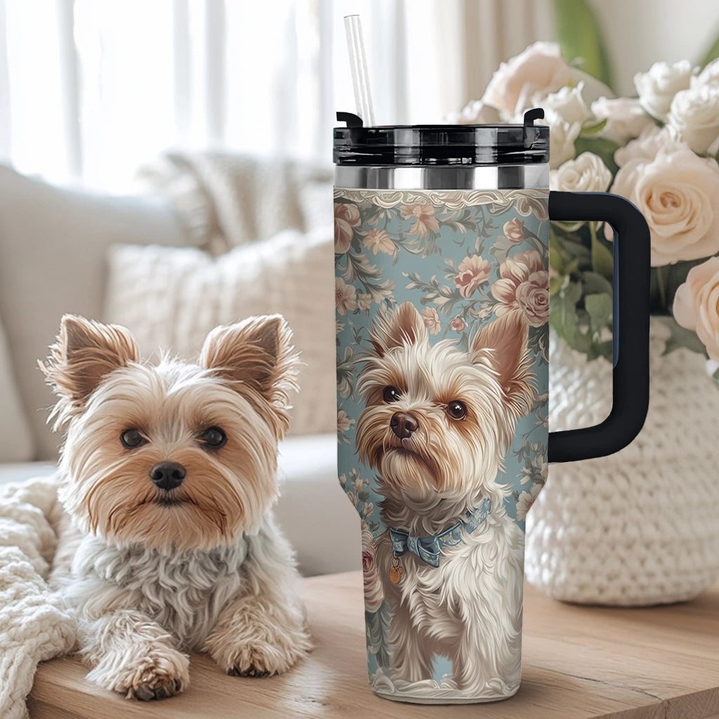 Shineful Tumbler Royal Yorkie Elegance