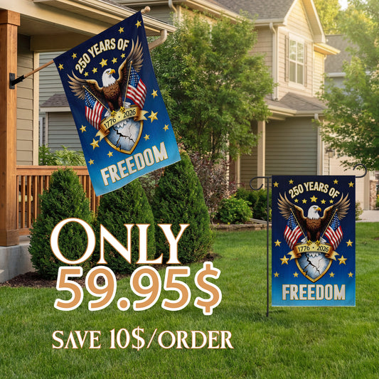 Shineful Bundle Double Flag The Freedom Crest of America