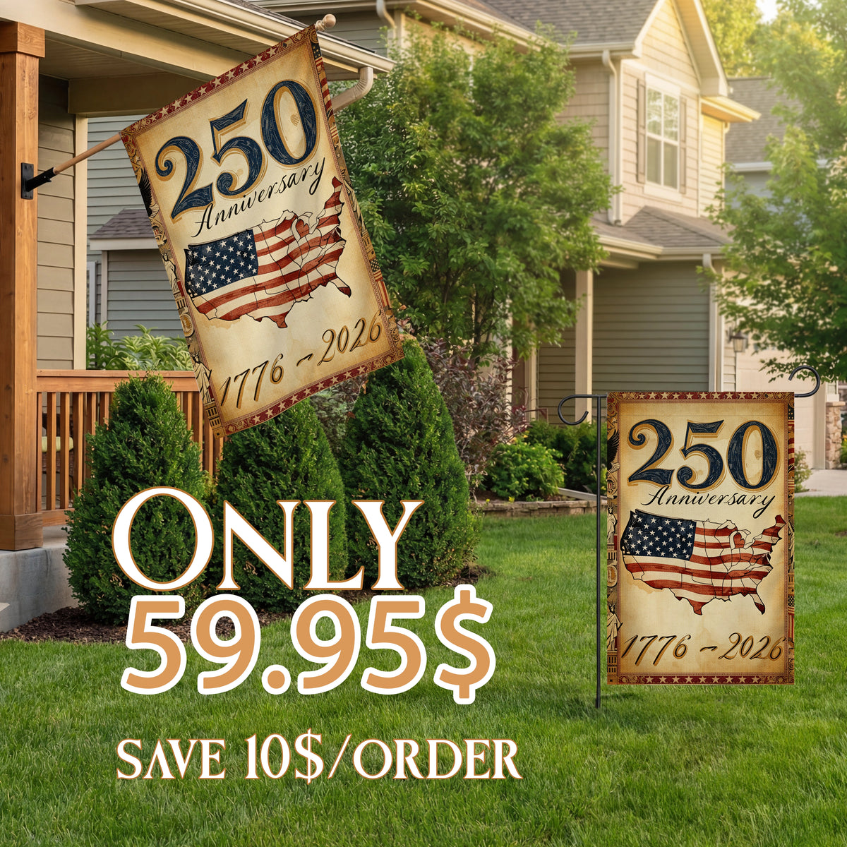 Shineful Bundle Double Flag 250 Years of American Heritage