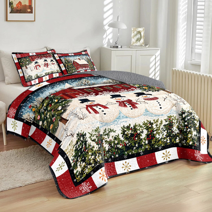 Shineful Quilt 3-Piece Set Country Christmas Charm