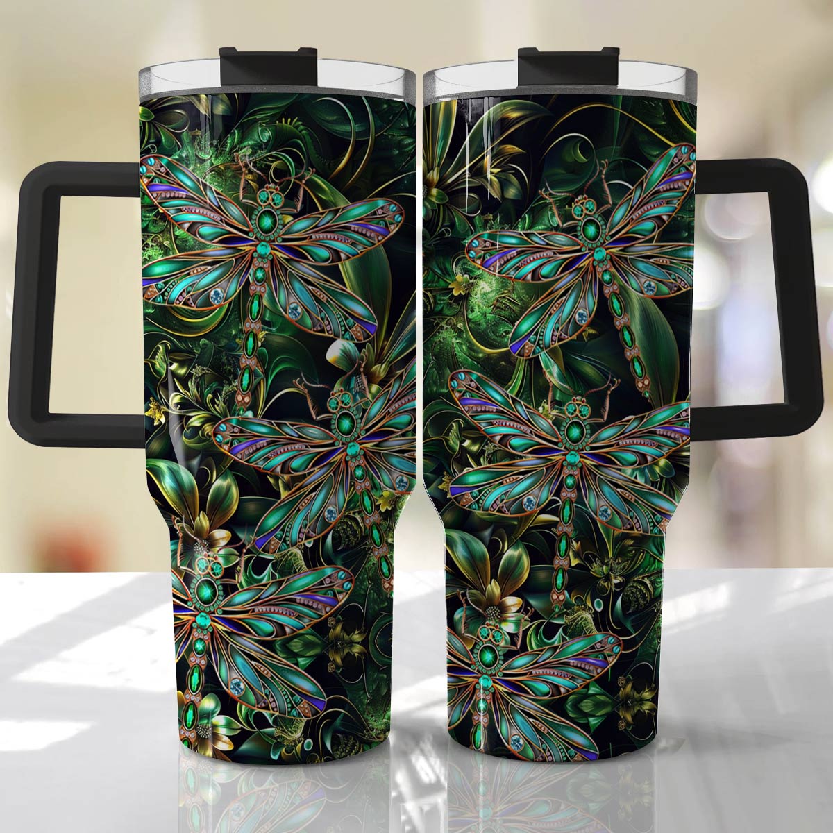 Shineful Tumbler Beautiful Dragonflies