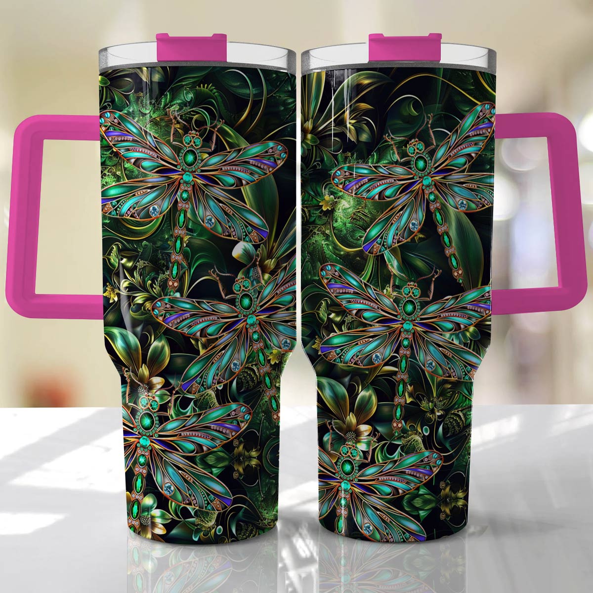 Shineful Tumbler Beautiful Dragonflies