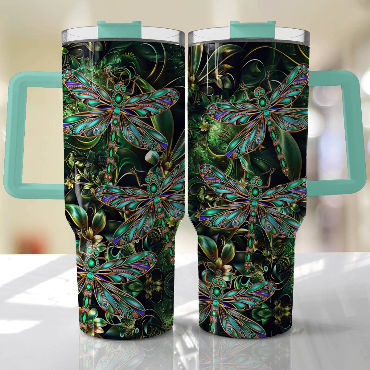 Shineful Tumbler Beautiful Dragonflies