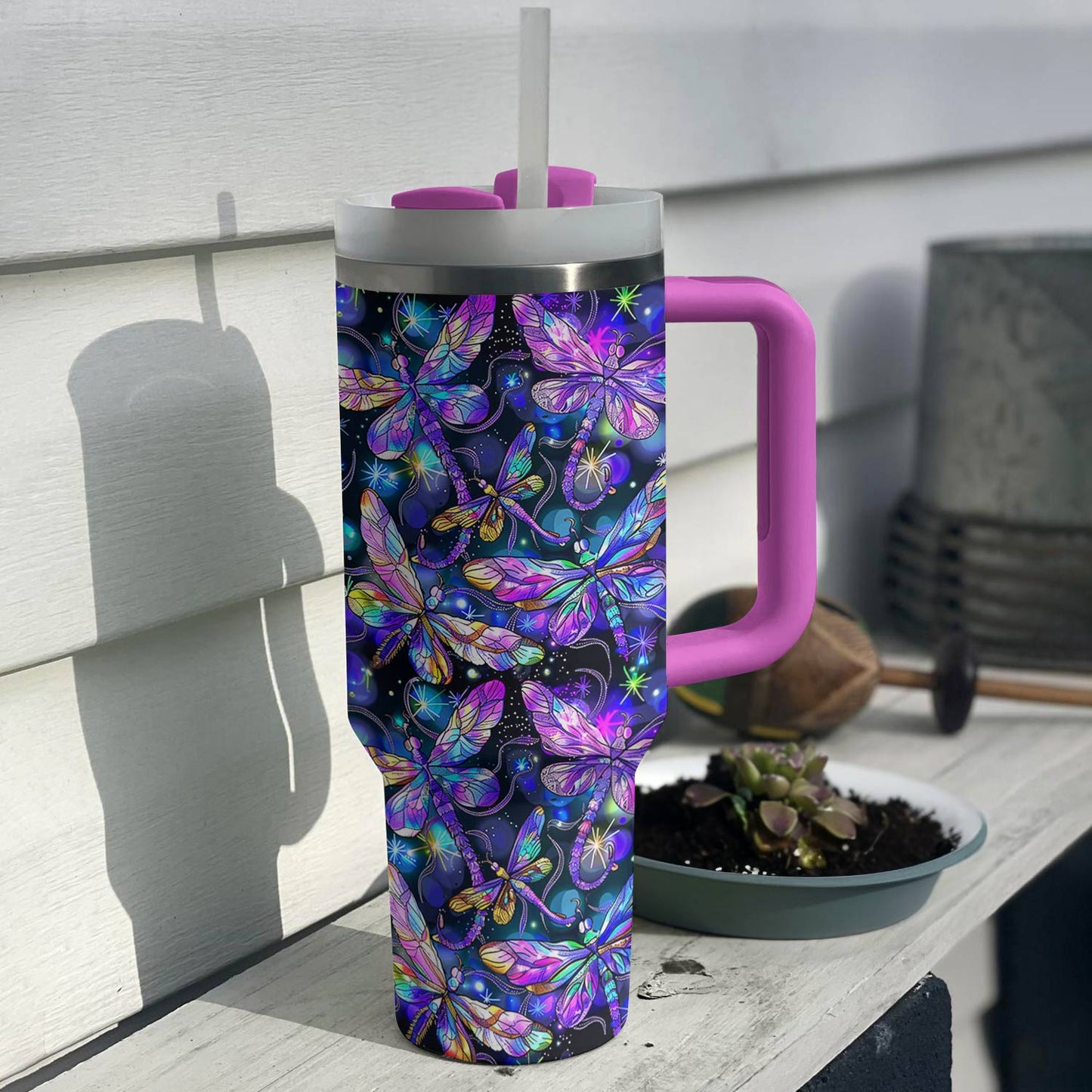 Shineful Tumbler Breathtaking Dragonflies