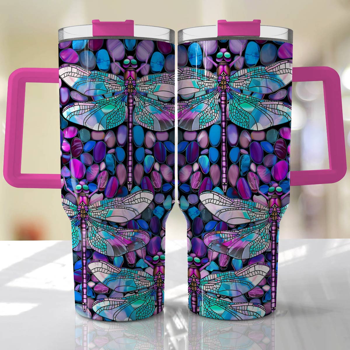 Shineful Tumbler Magical Dragonflies And Gravels