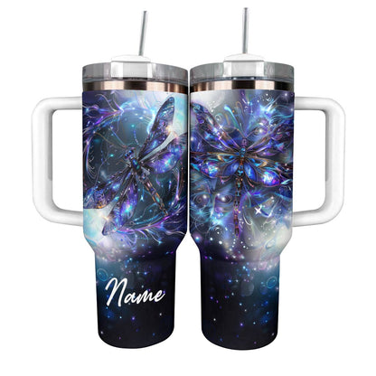 Shineful Tumbler Personlized Sparkling Dragonflies